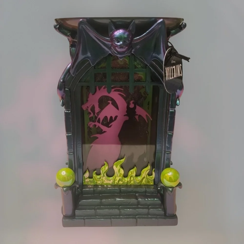 BBW Works Disney Villains Maleficent Light-Up Shadow Box Pedestal Candle Holder - Picture 4 of 4